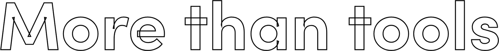 More than Tools - Title