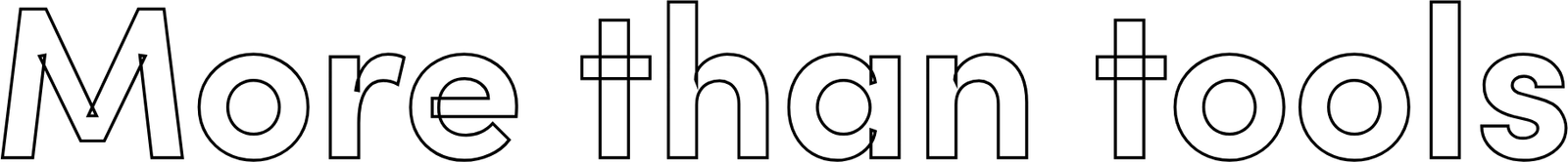 More than Tools - Title